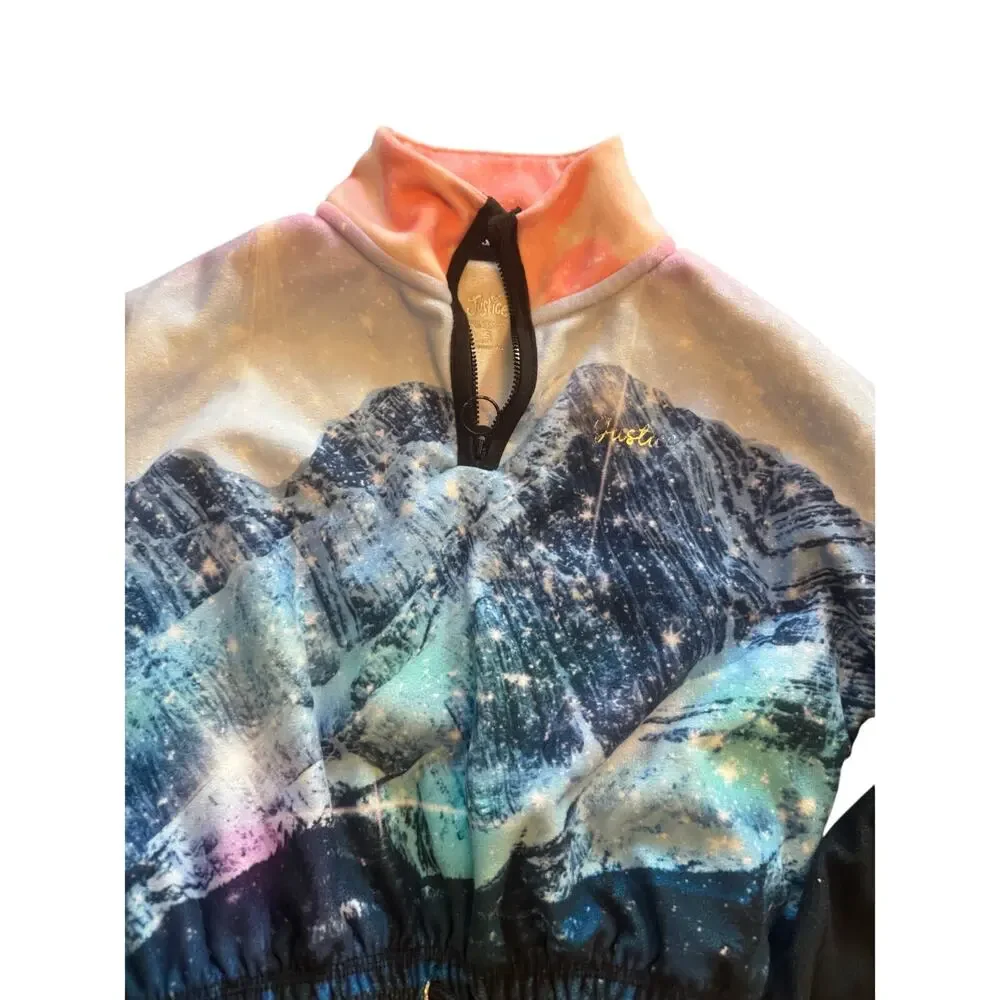 Justice Girls Collection X Half-Zip Mock Neck Sweatshirt Youth Size Small 7/8